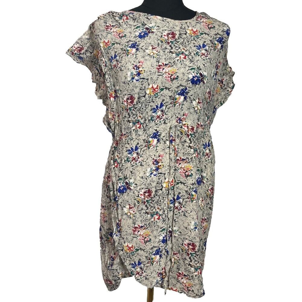 Rebecca Minkoff Sz 0 100% Silk Tulip Style Floral Dress Pockets